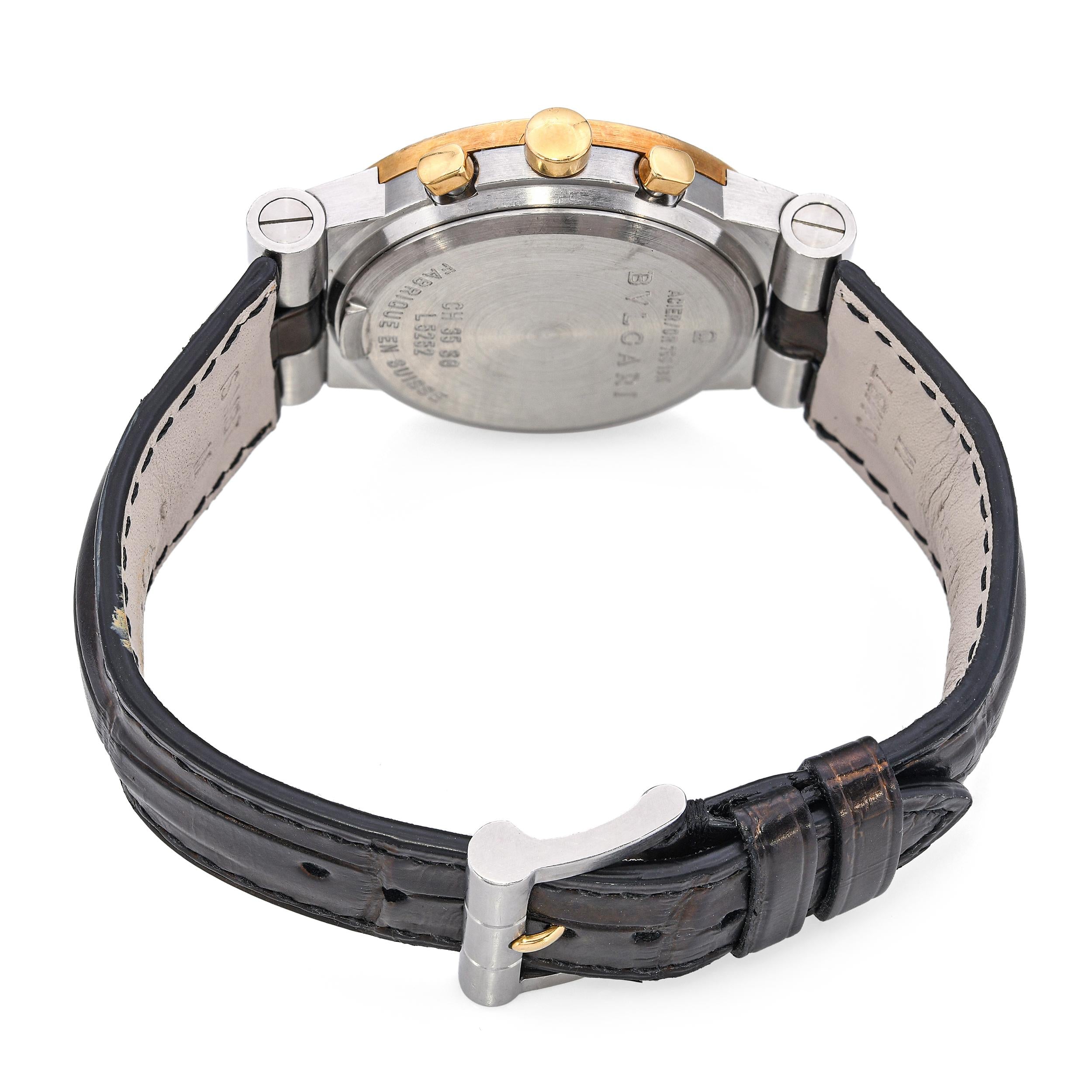 Bulgari Diagano Stainless Steel & 18k Yellow Gold Chronograph Quartz Watch