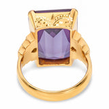 Vintage 21k Yellow Gold Synthetic Color Change Sapphire Ring