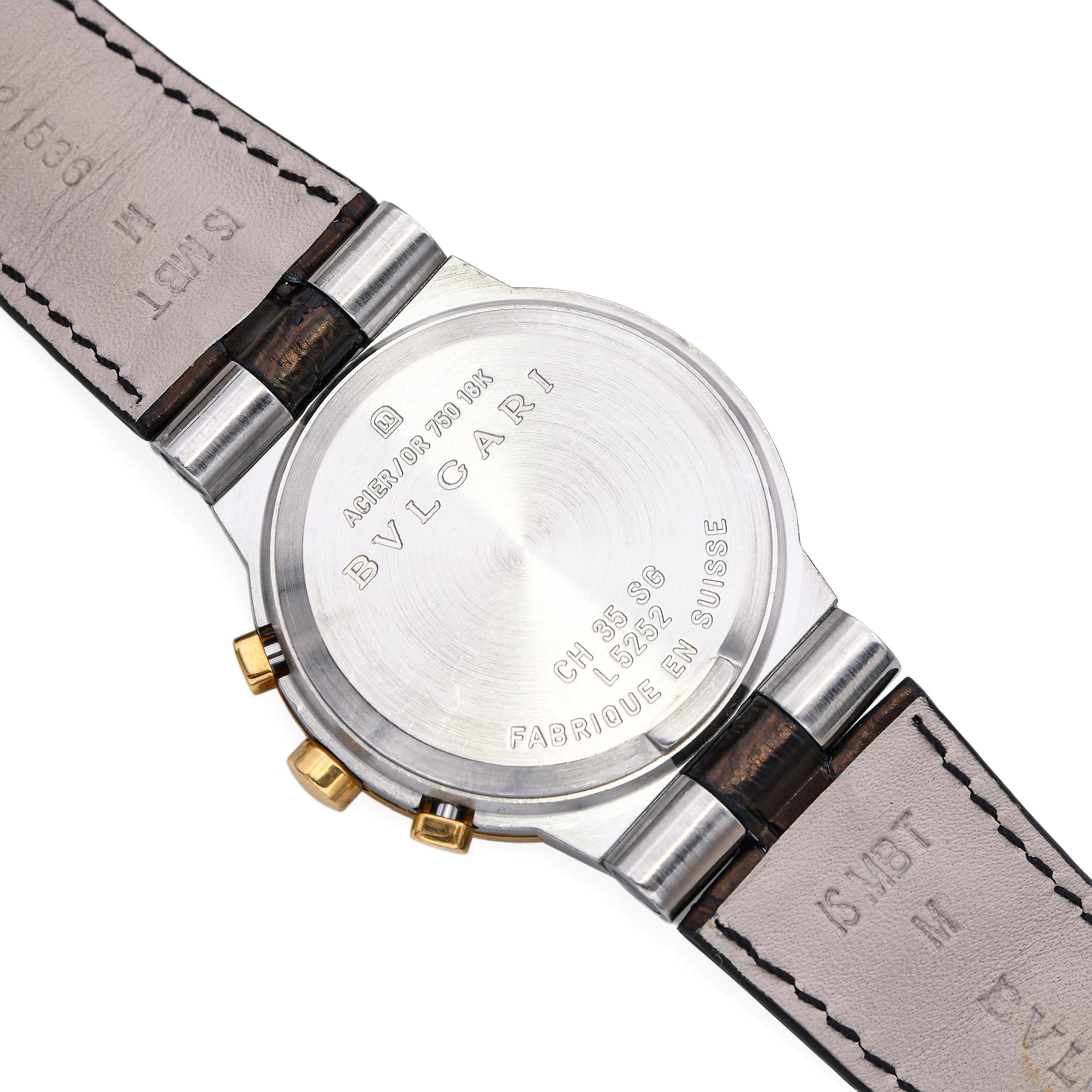 Bulgari Diagano Stainless Steel & 18k Yellow Gold Chronograph Quartz Watch