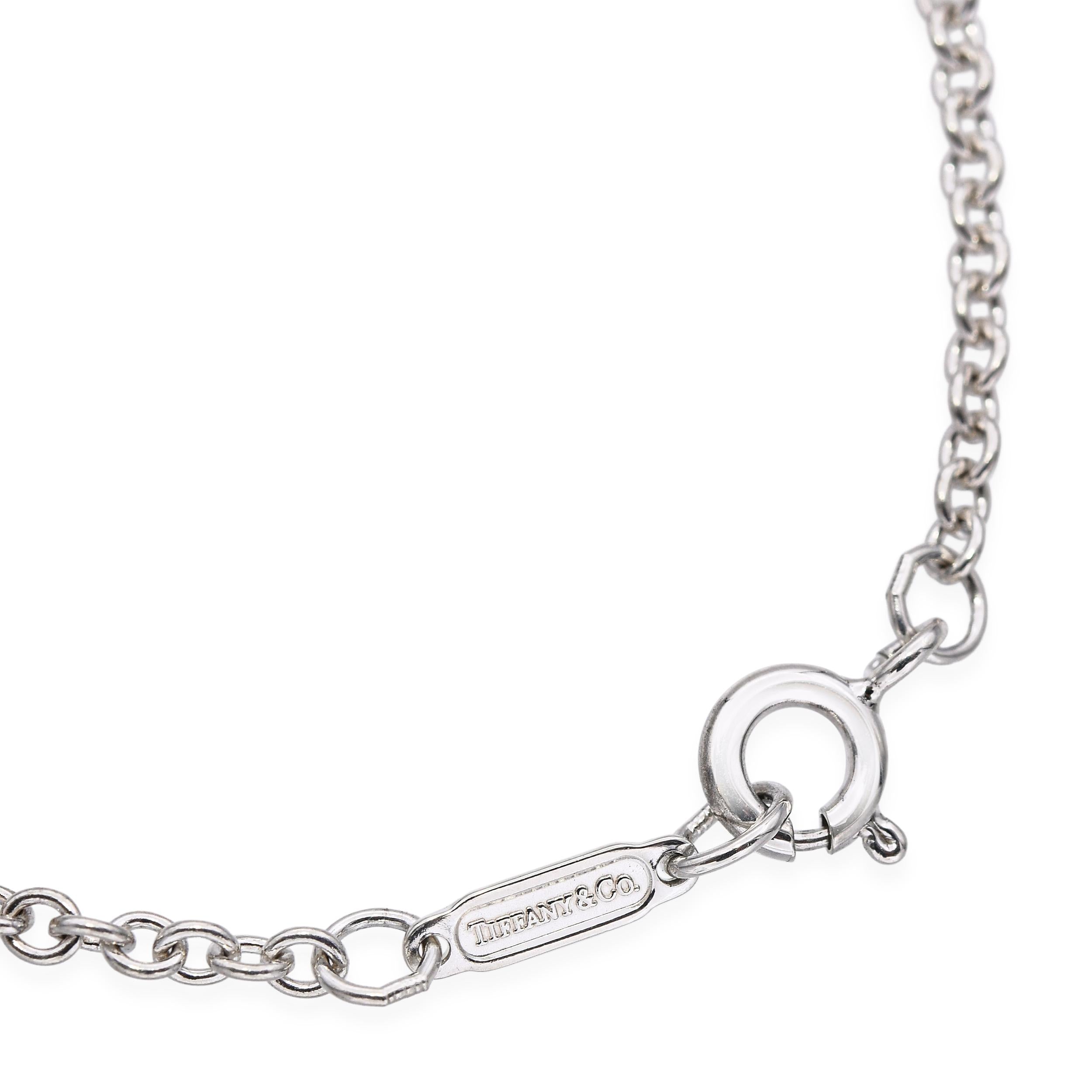 Tiffany & Co. Sterling Silver Multi Stone Flower Butterfly Necklace