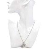 Tiffany & Co. Sterling Silver Multi Stone Flower Butterfly Necklace