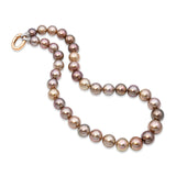 18k Yellow Gold Tahitian Pearl and Diamond Strand Necklace