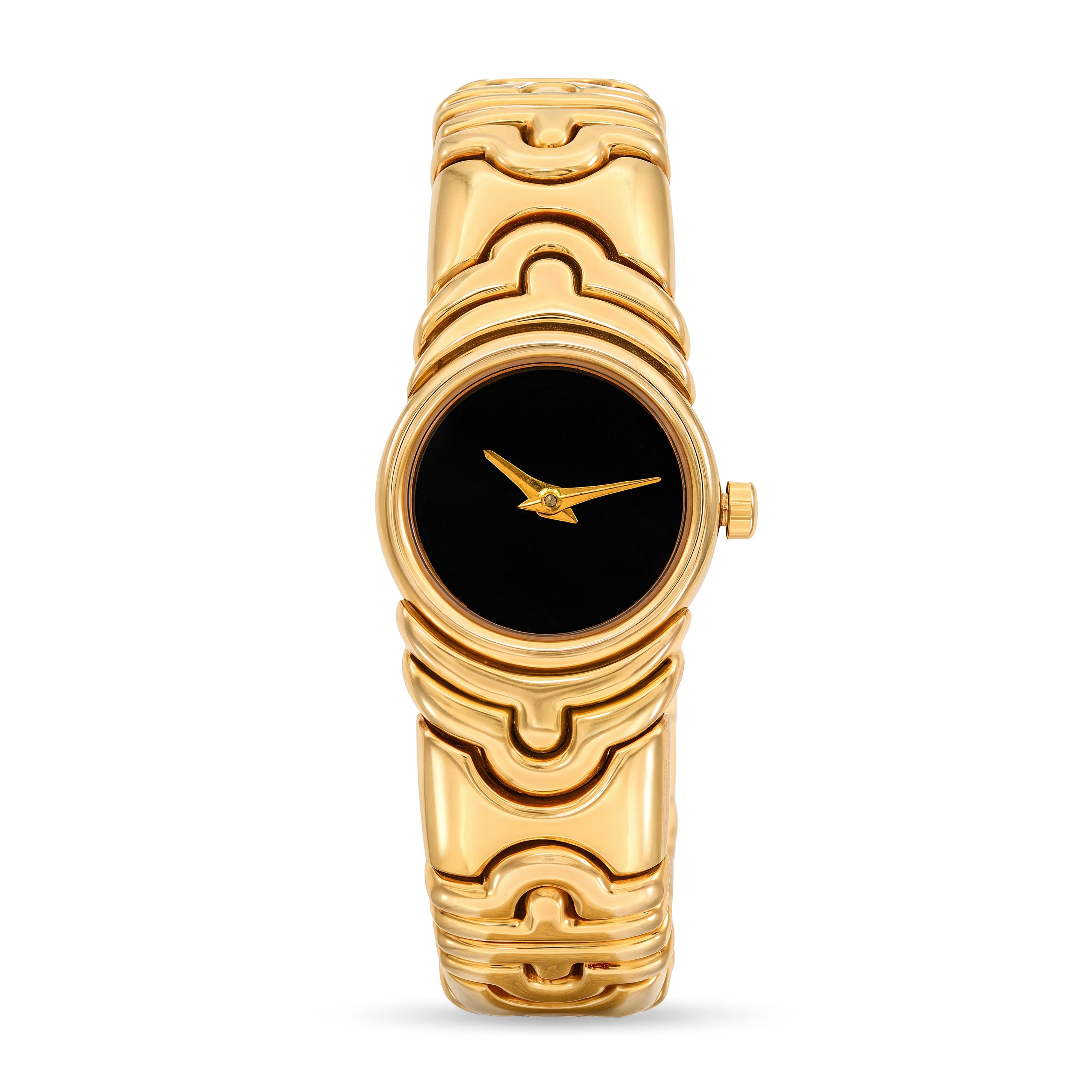 Bvlgari Parentesi 18k Yellow Gold Quartz Cuff Watch