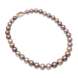 18k Yellow Gold Tahitian Pearl and Diamond Strand Necklace