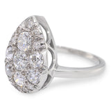 Vintage 14k White Gold 1.1tcw Old Mine Diamond Pave Ring