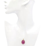 Vintage Yellow Gold 36ct Pink Tourmaline Cabochon Pendant