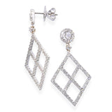 14k White Gold Diamond 1.20tcw Diamond Earrings