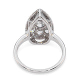 Vintage 14k White Gold 1.1tcw Old Mine Diamond Pave Ring