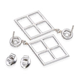 14k White Gold Diamond 1.20tcw Diamond Earrings