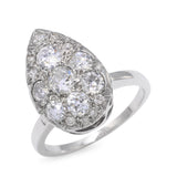Vintage 14k White Gold 1.1tcw Old Mine Diamond Pave Ring