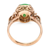 Vintage Yellow Gold Green Jadeite Jade Ring
