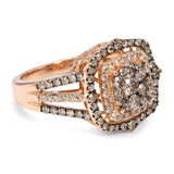 Le Vian 14k Rose Gold 1.34ctw Chocolate Diamond Cluster Ring