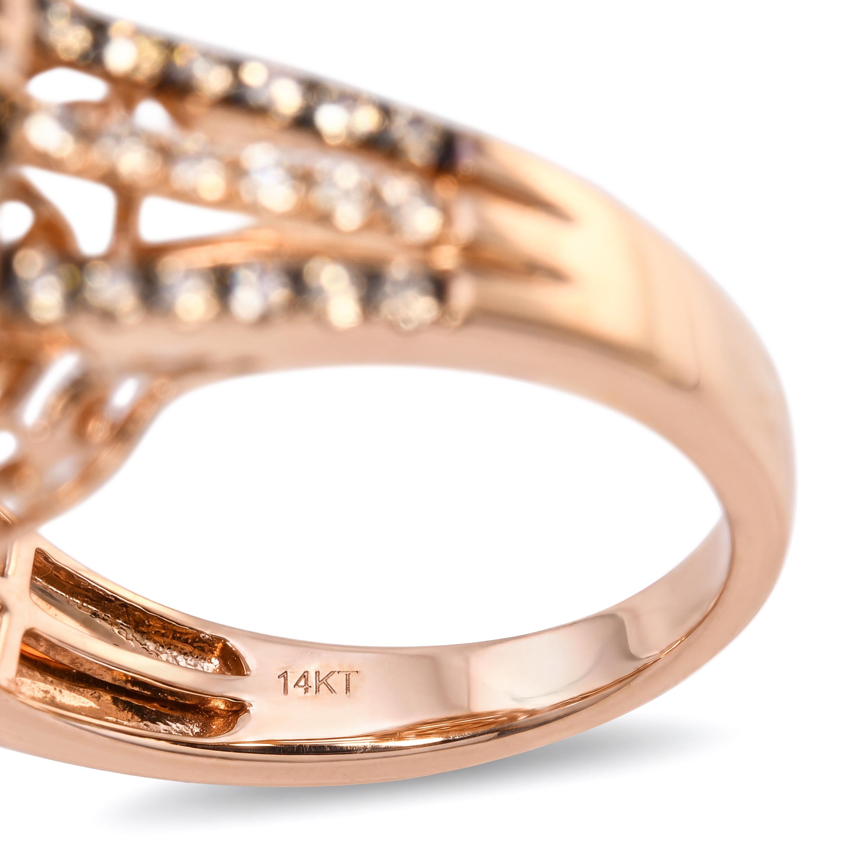 Le Vian 14k Rose Gold 1.34ctw Chocolate Diamond Cluster Ring