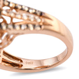 Le Vian 14k Rose Gold 1.34ctw Chocolate Diamond Cluster Ring
