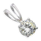 Vintage 14k White Gold GIA 1.06ct N Vs2 Diamond Pendant