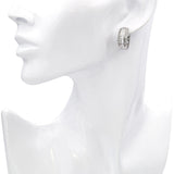 18k White Gold 1.01tcw Diamond Hoop Earrings
