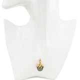 Vintage 18k Yellow Gold Gray South Sea Pearl and Diamond Pendant