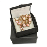 Vintage 18k Yellow Gold Conch Pearl, Diamond and Pearl Pendant Brooch