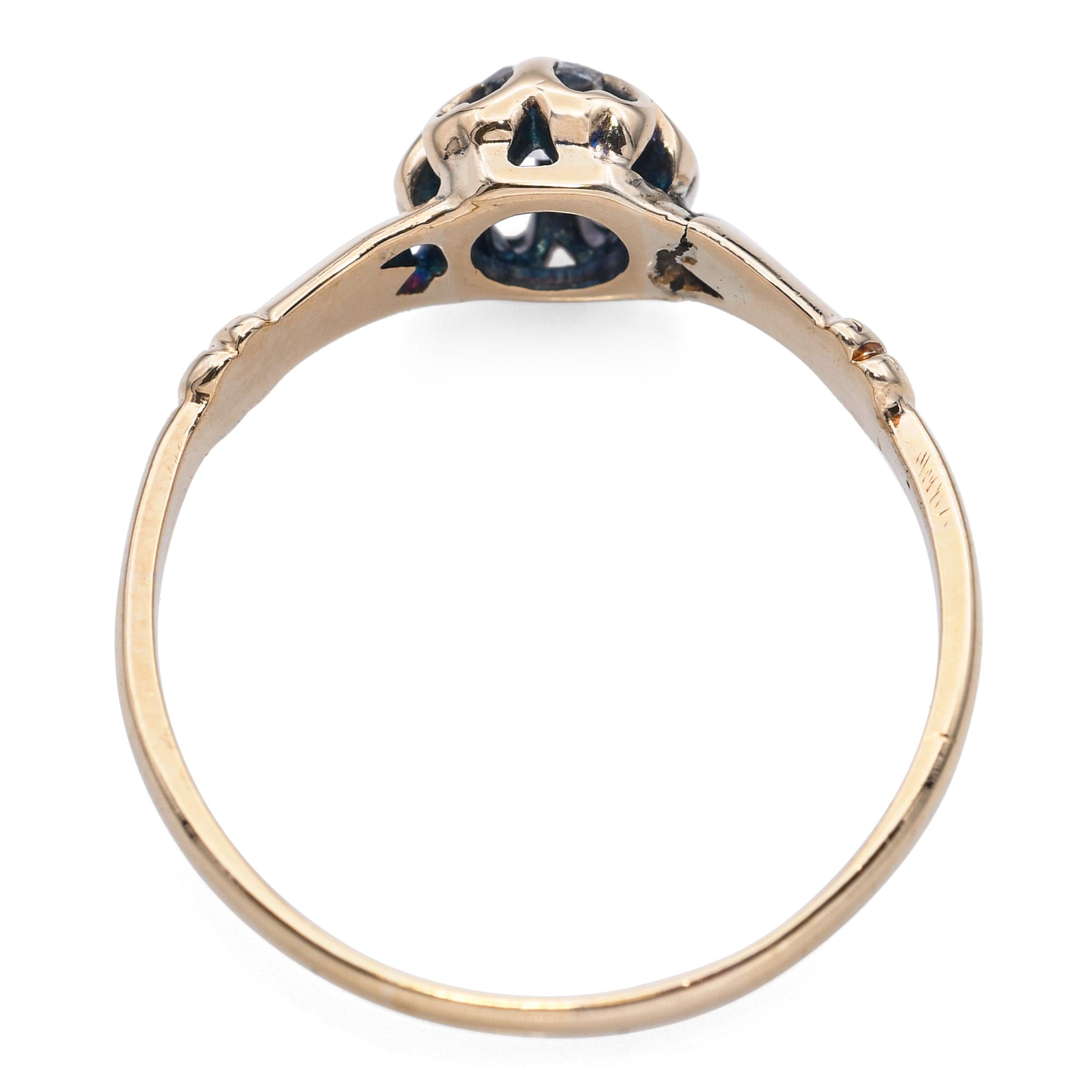 Vintage 14k Yellow Gold 0.15ct Diamond Ring