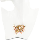 Vintage 18k Yellow Gold Conch Pearl, Diamond and Pearl Pendant Brooch