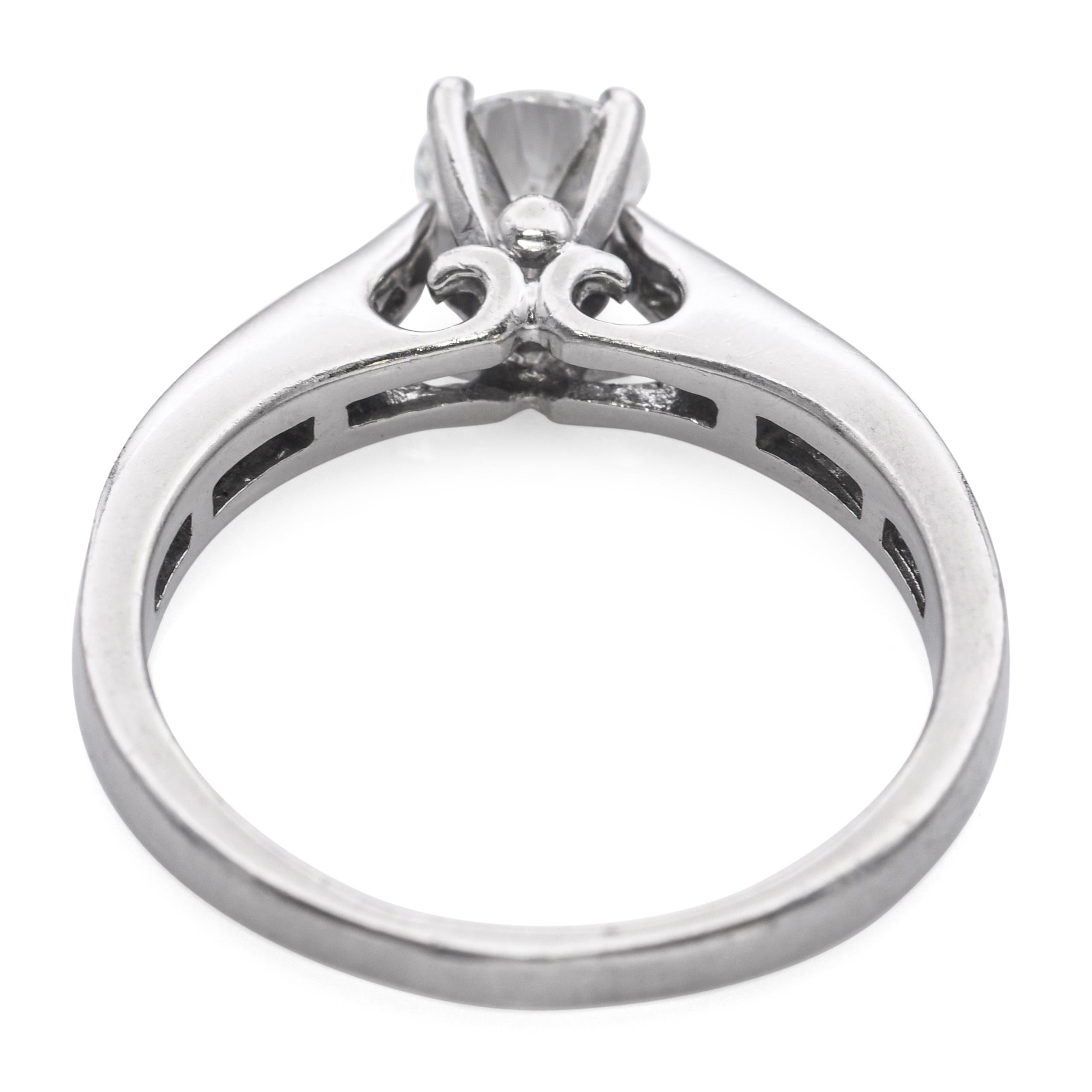 Vintage Platinum 0.98tcw Diamond Engagement Ring