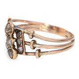 Antique 13k Yellow Gold Rose Cut Diamond Ring