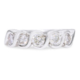 Platinum S-Curve 1.00ctw Diamond Wedding Band