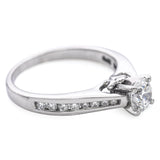 Vintage Platinum 0.98tcw Diamond Engagement Ring