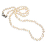 Vintage Mikimoto Sterling Silver Pearl Necklace
