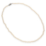 Vintage Mikimoto Sterling Silver Pearl Necklace