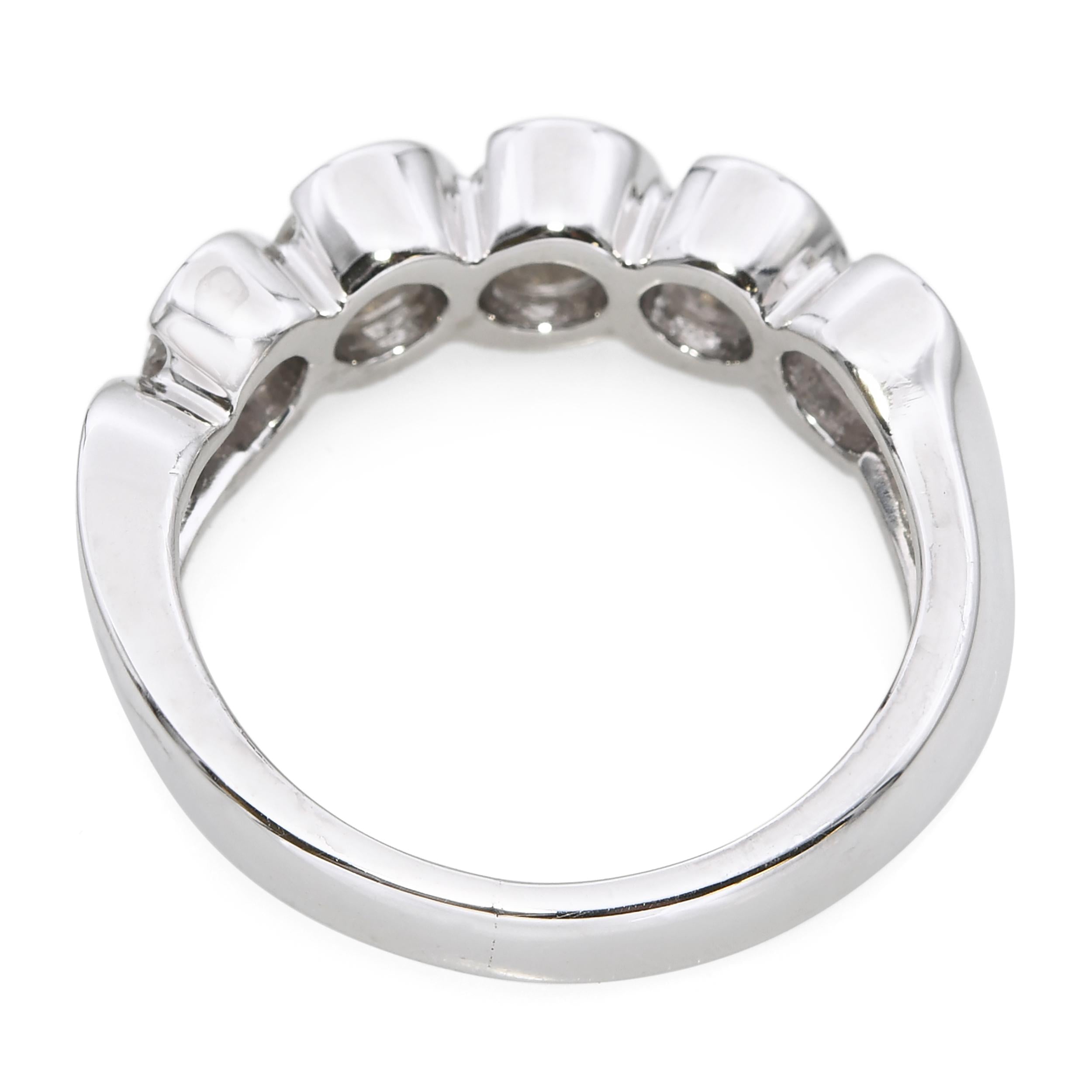 Platinum S-Curve 1.00ctw Diamond Wedding Band
