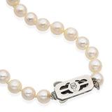 Vintage Mikimoto Sterling Silver Pearl Necklace