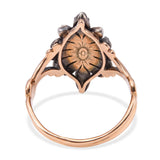 Antique Victorian Silver Topped Yellow Gold 1.10ctw Rose Cut Diamond Ring