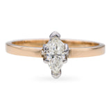 Vintage 14k Yellow Gold 0.32tcw Marquise Diamond Solitaire Ring