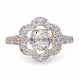 Antique 18k Yellow Gold English J & P 1.25ctw Old Mine Diamond Ring