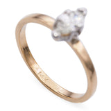 Vintage 14k Yellow Gold 0.32tcw Marquise Diamond Solitaire Ring