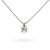 Vintage 14k White Gold 0.85tcw Old European Diamond Solitaire Pendant
