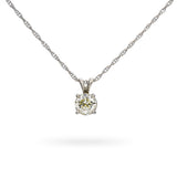 Vintage 14k White Gold 0.85tcw Old European Diamond Solitaire Pendant