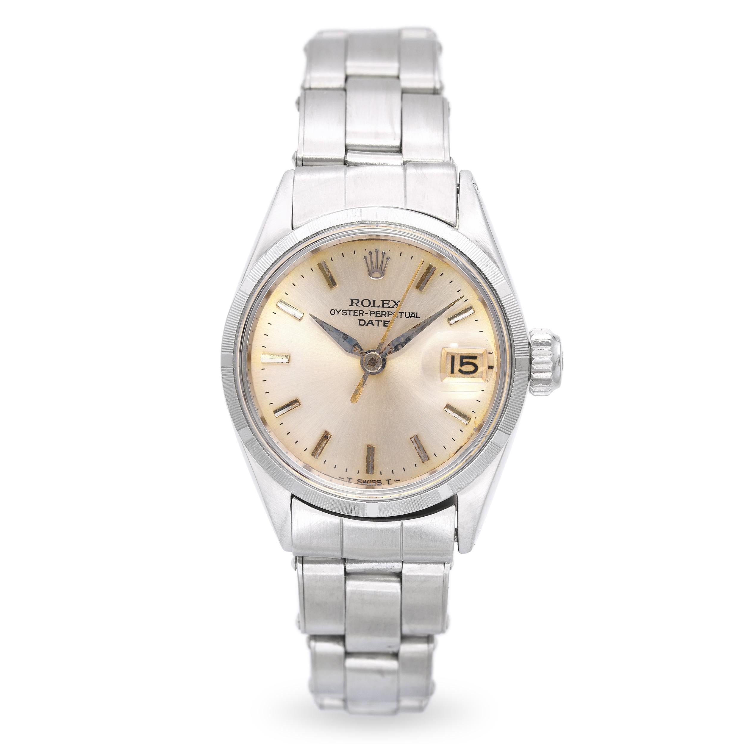 Rolex Oyster Perpetual Date Stainless Steel Automatic Women's Watch