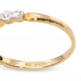 Antique 18k Yellow Gold English J & P 1.25ctw Old Mine Diamond Ring