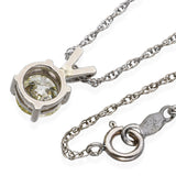 Vintage 14k White Gold 0.85tcw Old European Diamond Solitaire Pendant