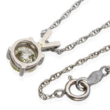 Vintage 14k White Gold 0.85tcw Old European Diamond Solitaire Pendant
