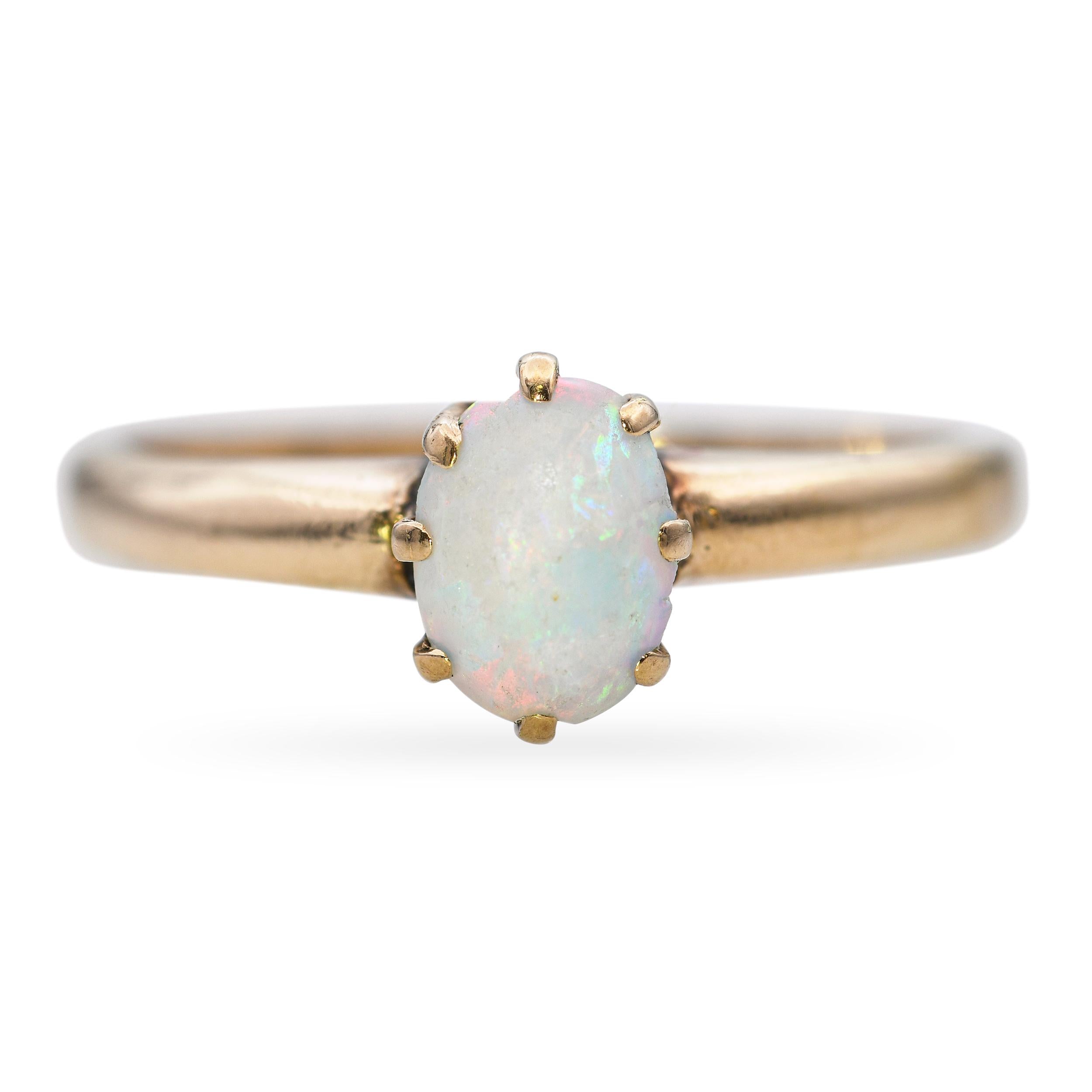Vintage 14k Yellow Gold 0.31ct Opal Ring