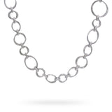 David Yurman Sterling Silver Diamond Infinity Hoop Necklace