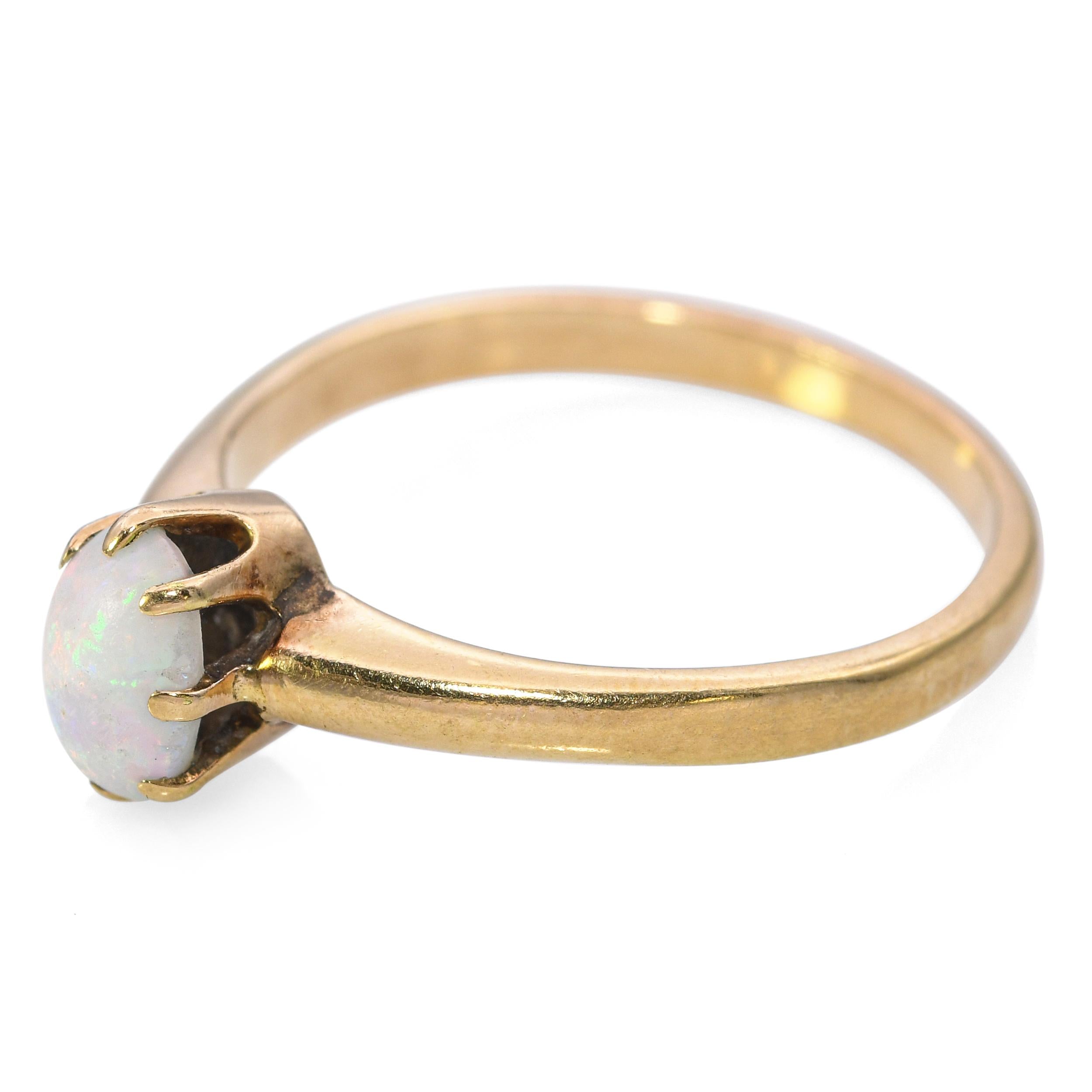 Vintage 14k Yellow Gold 0.31ct Opal Ring