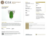 Vintage 18k White Gold Jadeite and Diamond Carved Monkey Brooch GIA Cert