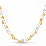 Roberto Coin 18k Yellow Gold Purple Chalcedony & Gold Bead Necklace