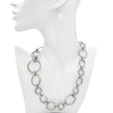 David Yurman Sterling Silver Diamond Infinity Hoop Necklace