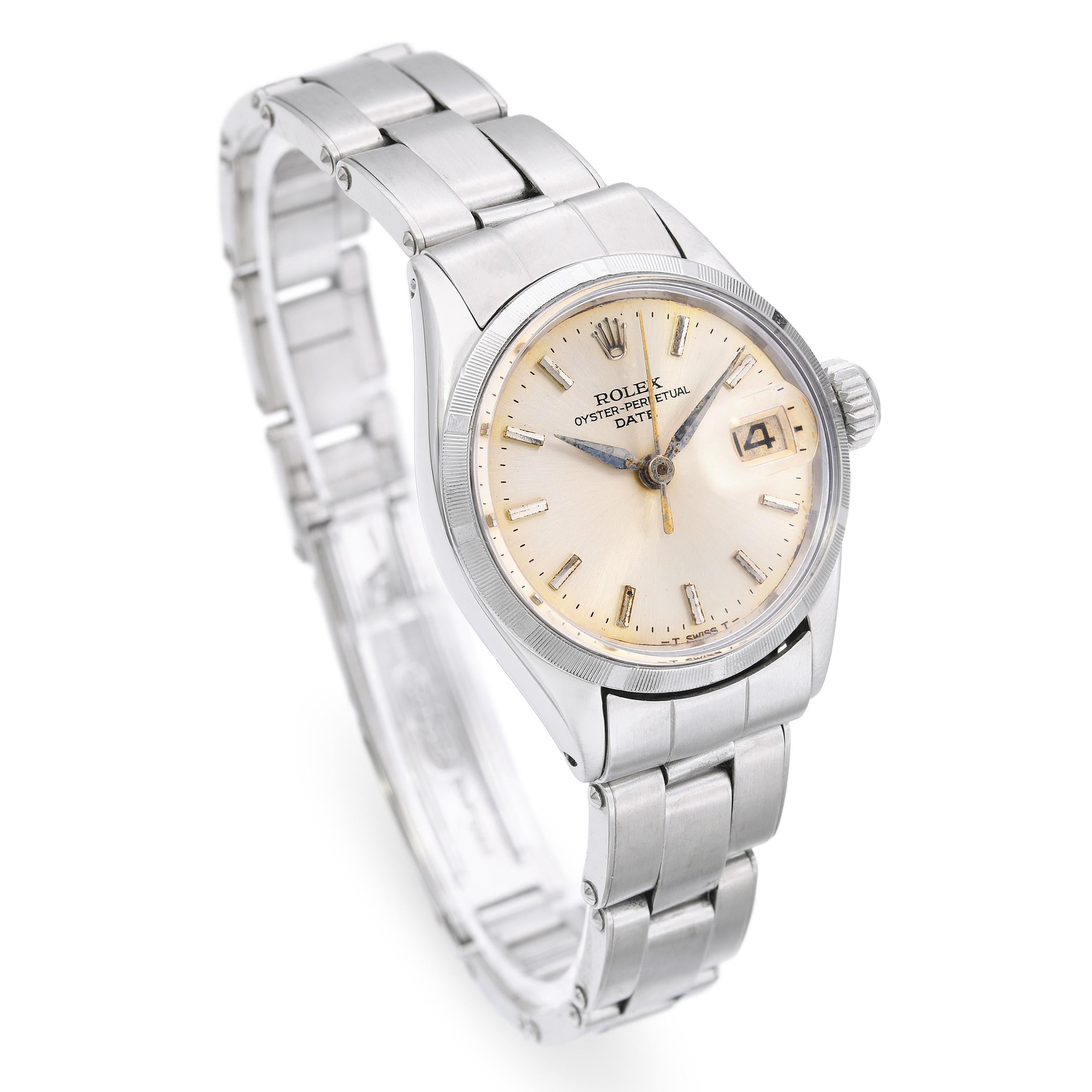 Rolex Oyster Perpetual Date Stainless Steel Automatic Women's Watch