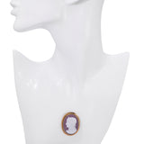Victorian 14k Yellow Gold Hardstone Sardonyx Cameo Brooch